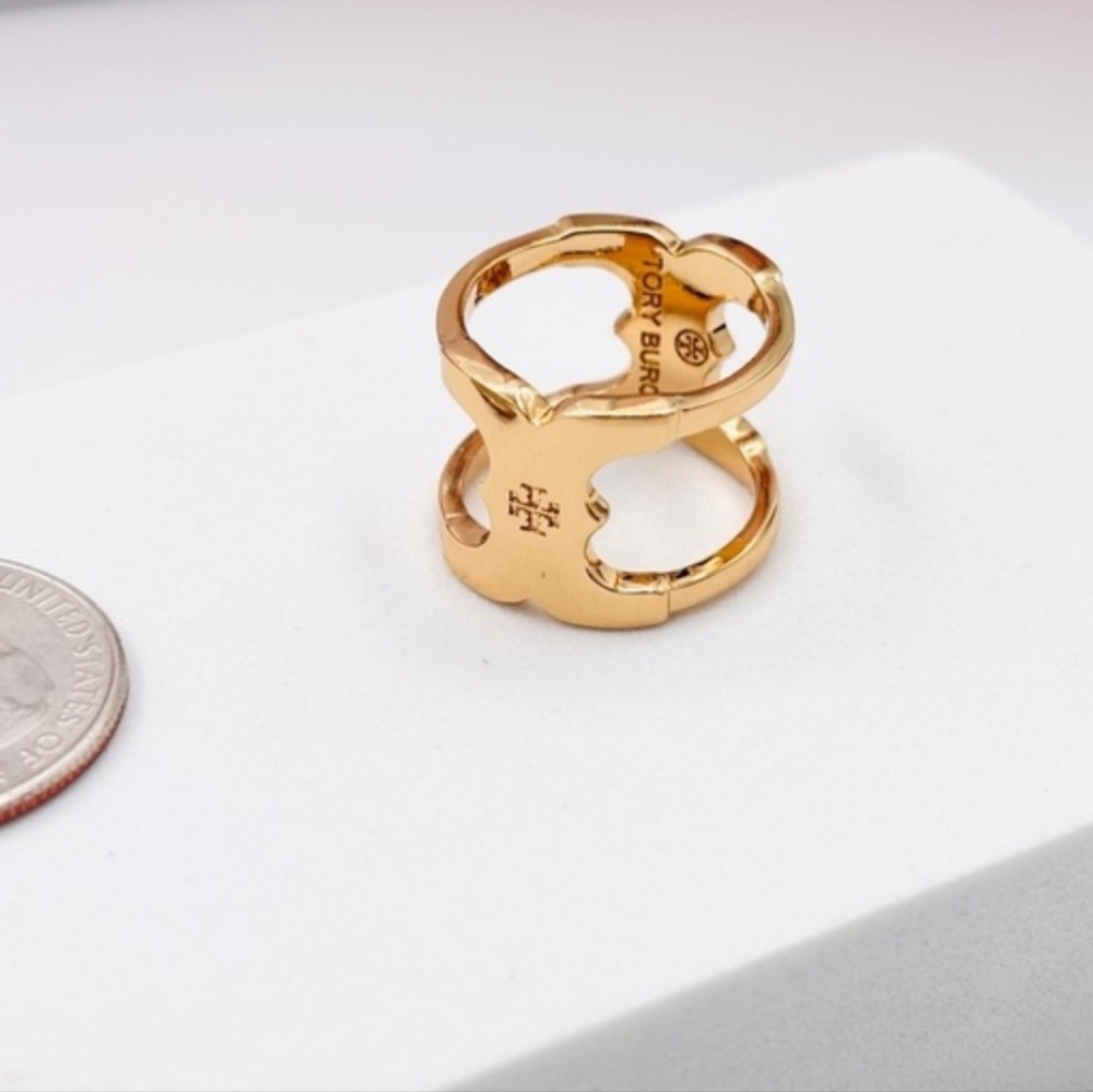 Tory Burch Gold Cutout Ring - Picture 2 of 2